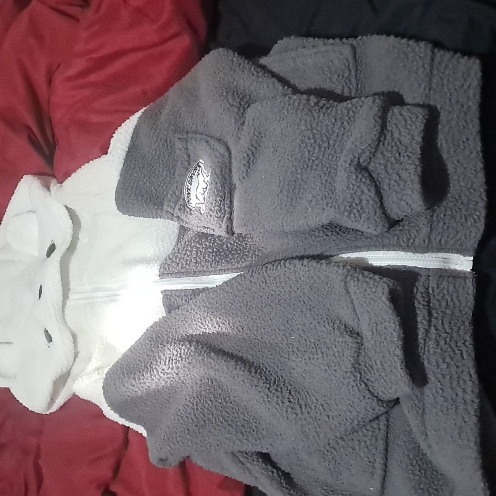 Gray and White  Hoodie